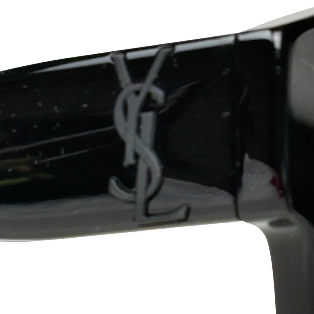 YSL - SAINT LAURENT Acetate Square SLM9 002 Sunglasses Black/Gray